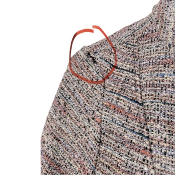 Cupcakes & Cashmere Multicolor Tweed Fringe Hem Moto Jacket Size XS - Picture 13 of 13